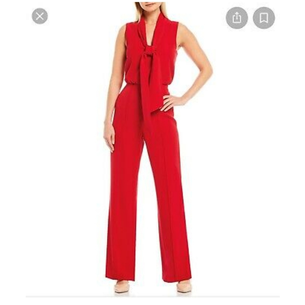 Antonio Melani Sal Bow at neck jumpsuit